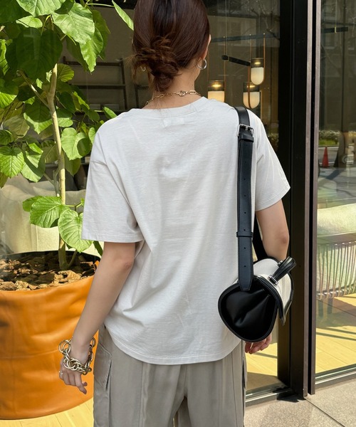 「DouDou」 「siro de labonte」半袖Tシャツ FREE グレイッシュベージュ レディース_画像8