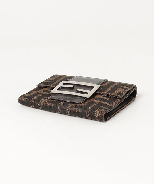 FENDI ズッカ柄 3つ折り財布 ブラウン系 FENDI（フェンディ） ズッカ 三つ折り 財布 - ブラウン レディース