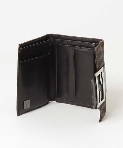 FENDI（フェンディ） ズッカ 三つ折り 財布 - ブラウン レディース