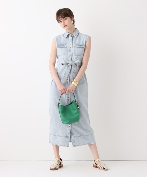 「allureville」 シャツワンピース 2 ブルー レディース_画像3