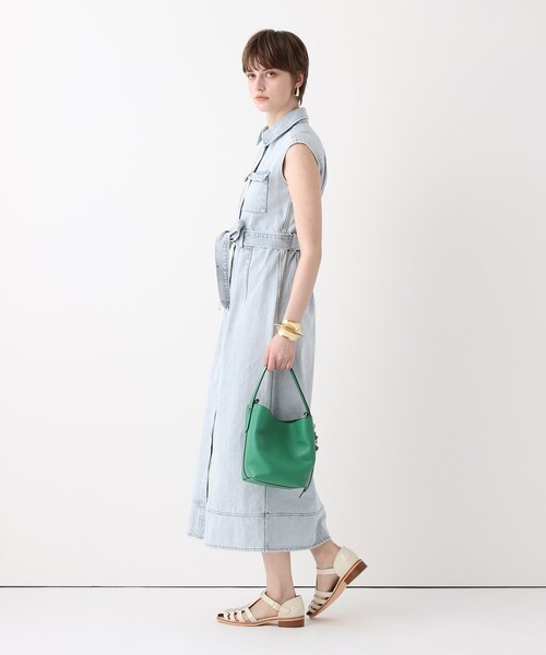 「allureville」 シャツワンピース 2 ブルー レディース_画像4