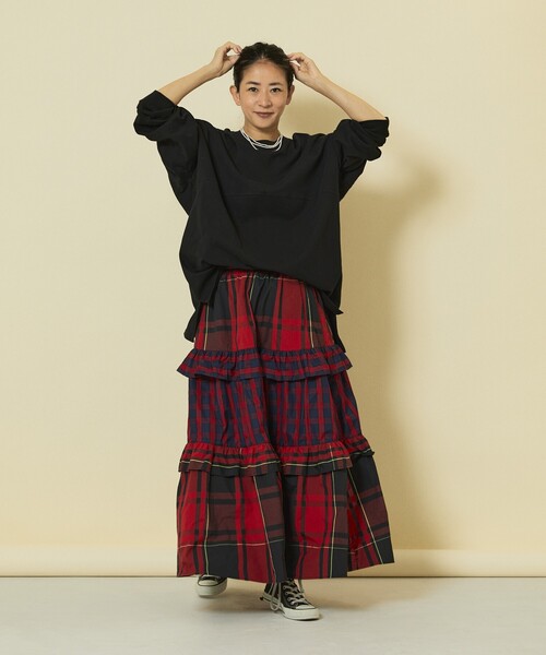 「Freada」 フレアスカート ONE SIZE ブラック レディース_画像2