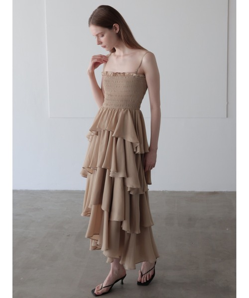 celon ワンピース frilly chiffon tiered dress : ZOZOTOWN Yahoo!店