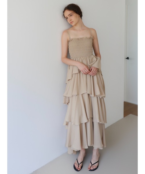 celon ワンピース frilly chiffon tiered dress : ZOZOTOWN Yahoo!店
