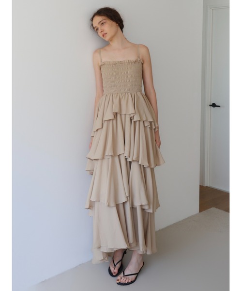 celon ワンピース frilly chiffon tiered dress : ZOZOTOWN Yahoo!店