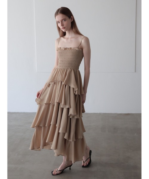 celon ワンピース frilly chiffon tiered dress : ZOZOTOWN Yahoo!店