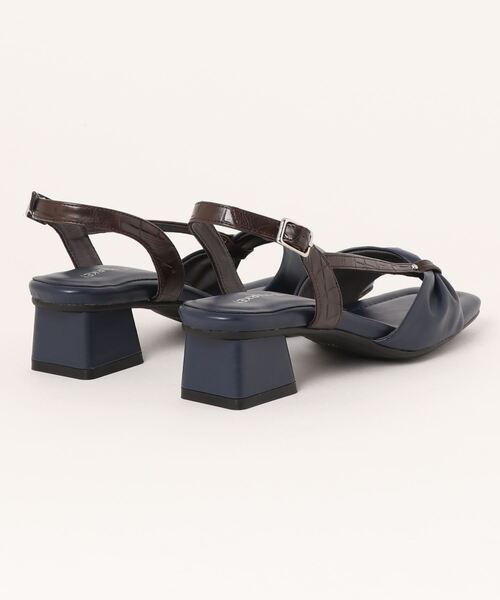 「NEUE THE MARKET」 ヒールサンダル 24.5cm ブラウン レディース_画像2