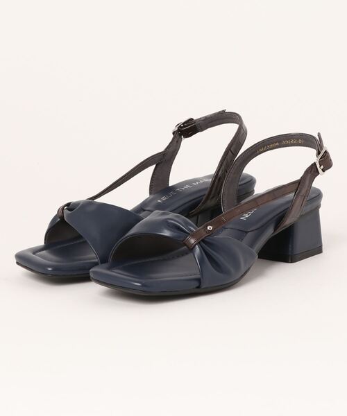 「NEUE THE MARKET」 ヒールサンダル 24.5cm ブラウン レディース_画像8