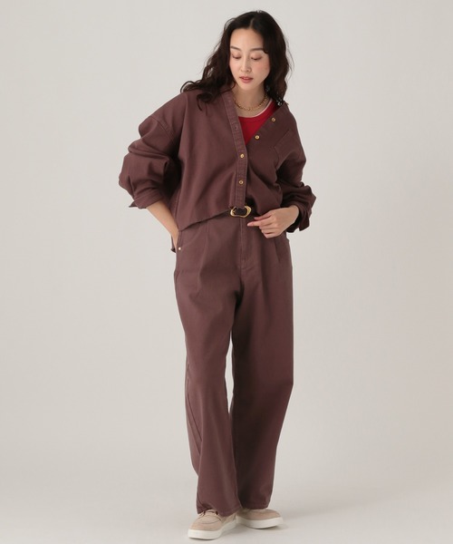 「Elura」 デニムパンツ LARGE ブラウン レディース_画像2
