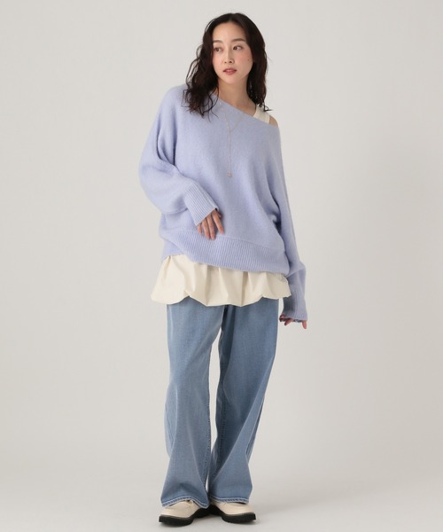 「Elura」 デニムパンツ LARGE ブラウン レディース_画像6