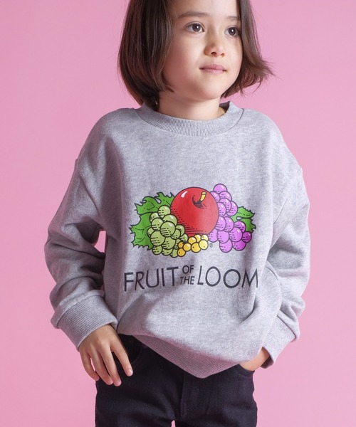 FRUIT OF THE LOOM トレーナー キッズ プリントスウェットシャツ