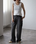 タンクトップ ノースリーブ コットンフライスタ...の詳細画像4