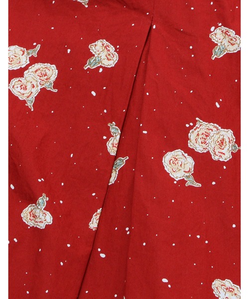 ブラウス シャツ little sunny bite と pink house Carnation print frill blouse レディース セール】little sunny bite と pink house Carnation print