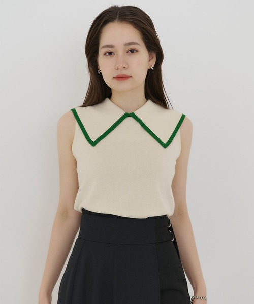 消費税無し ニット オーガニックコットン ビッグカラーニット Tina Jojun Whitesforracialequity Org