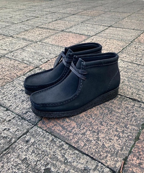 Clarks（クラークス） ブーツ Wallabee Boot Black Suede レディース