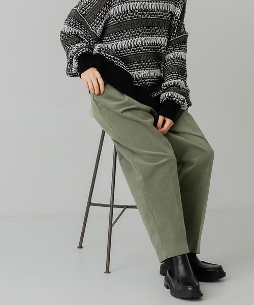 KBF（ケービーエフ） パンツ ワンタックコーデュロイパンツ レディース