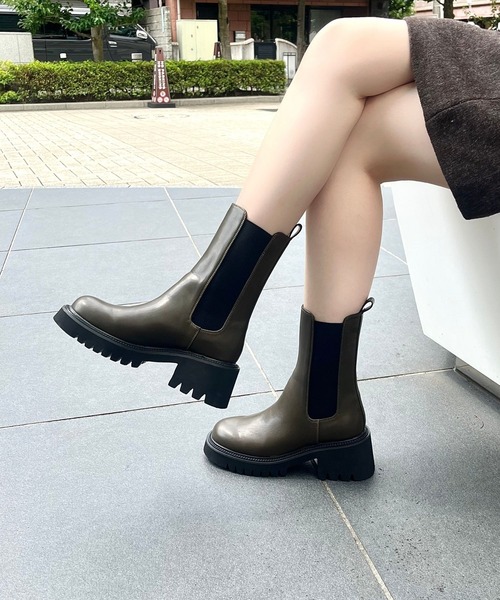 レディースブーツ 楽天市場】ロングブーツ レディース ストレッチブーツ チャンキー
