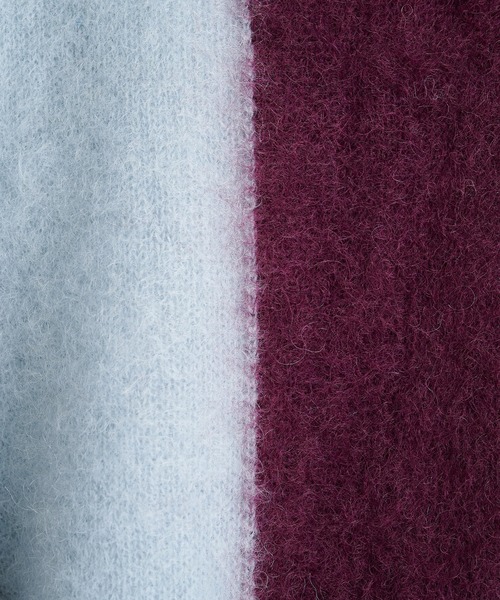 カーディガン 「COGNOMEN/コグノーメン」FOOTBALL STRIPE KNIT CARDIGAN メンズの画像