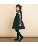 ワンピース 花柄チェック柄チュールドッキングワ...の詳細画像1
