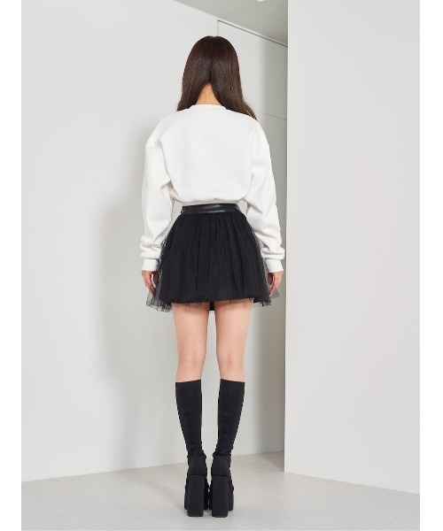 Darich ダーリッチ スカート Darich（ダーリッチ） スカート レザードッキングチュールミニスカート