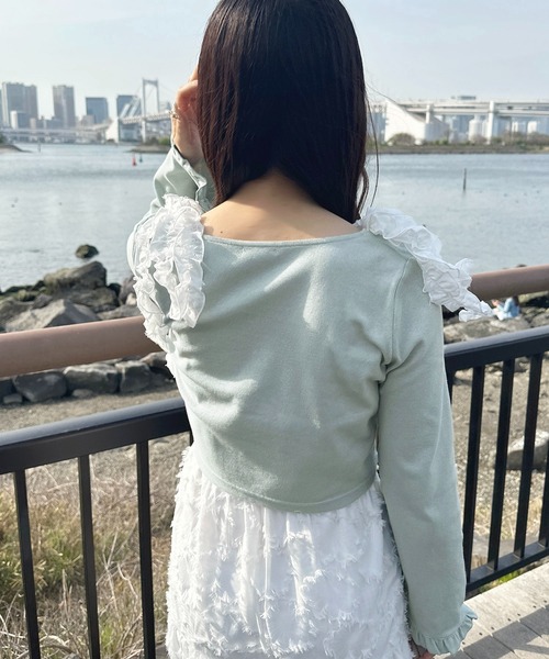 即購可完売Noname space レース帽子+フレア袖カーディガン 即購可完売Noname space レース帽子+フレア袖カーディガン