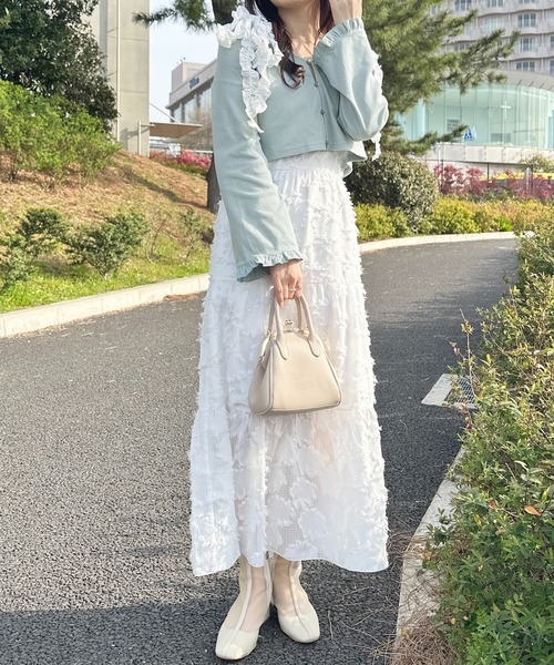 apres jour（アプレジュール） カーディガン フレアスリーブクロップド