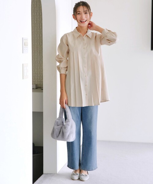 Tiaclasse パンプス 歩きやすい プチリボンニットフラットパンプス