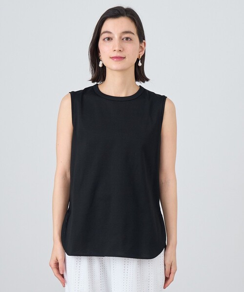 ANAYI（アナイ） tシャツ コットンフライスノースリ プルオーバー