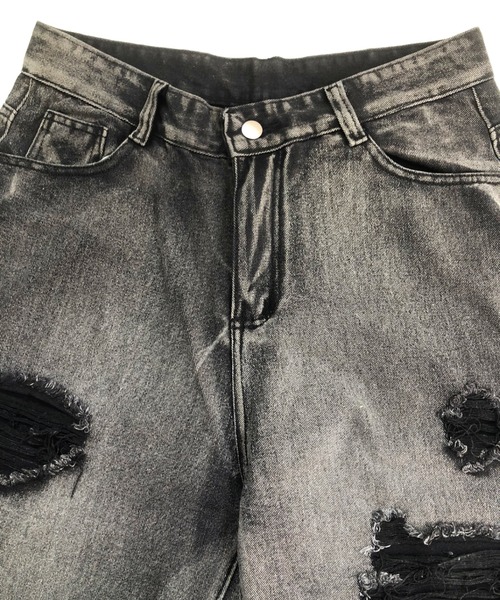 MAZZ ダメージ加工 デニムパンツ MASONPRINCE ジーンズ ハードダメージ加工デニムパンツ NZK6075