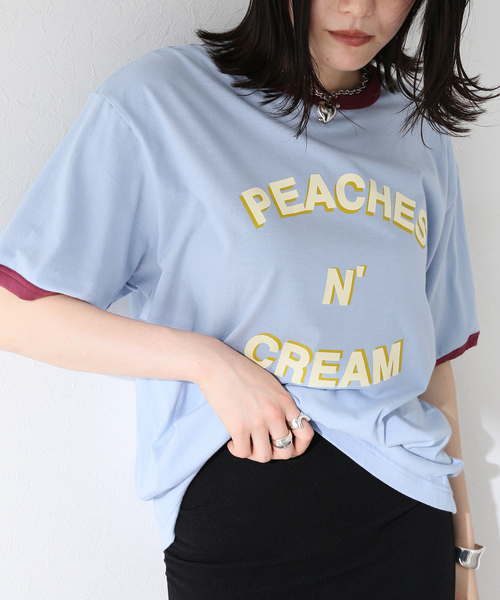 SON OF THE CHEESE サノバチーズTシャツ・カットソー SON OF THE CHEESE（サノバチーズ） tシャツ Tシャツ PEACHES N CREAM