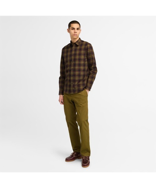 Timberland シャツ メンズ ヘリンボーン フランネル チェック