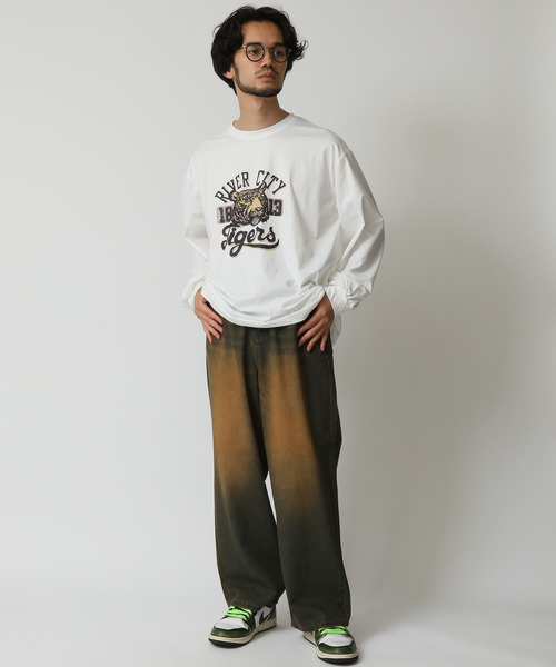 ARCADE（アーケード） tシャツ タイガーカレッジロゴ プリント ロング