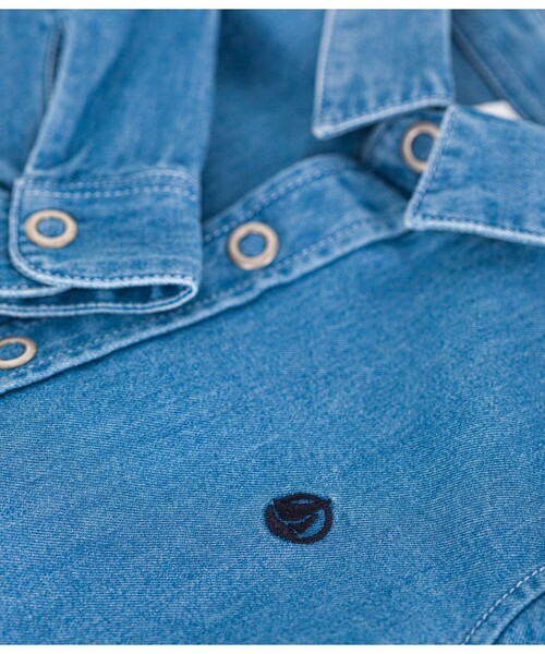 PETIT BATEAU（プチバトー） ブラウス シャツ デニムシャツ キッズ 