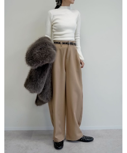 Re:EDIT（リエディ） ニット セーター 袖レースレイヤードフレア