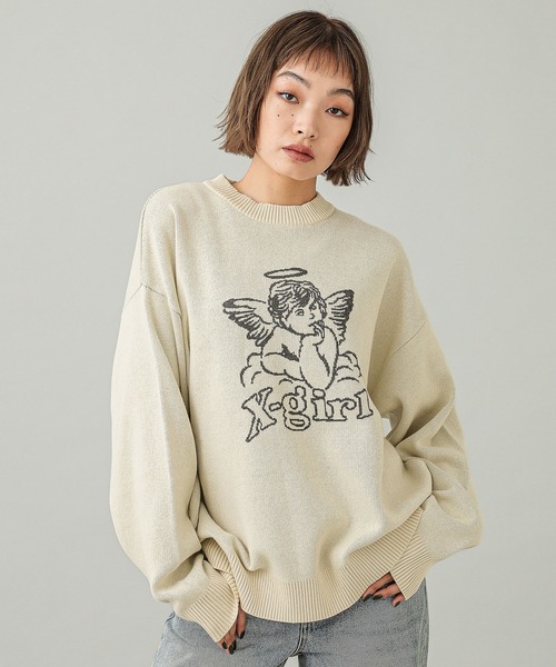 ニット セーター ANGEL JACQUARD KNIT TOP レディース