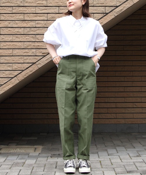 THE SHINZONE オリーブグリーン パンツ サイズ34 THE SHINZONE 「THE SHINZONE」 パンツ 34 オリーブ レディース