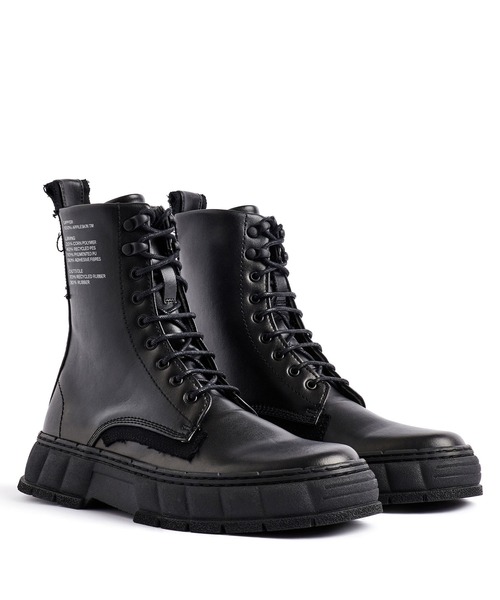 DIESEL D-VIRON レザー ブーツ サイドジップ VIRON ブーツ VIRON(ヴィロン) 1992 IN BLACK APPLE メンズ : ZOZOTOWN