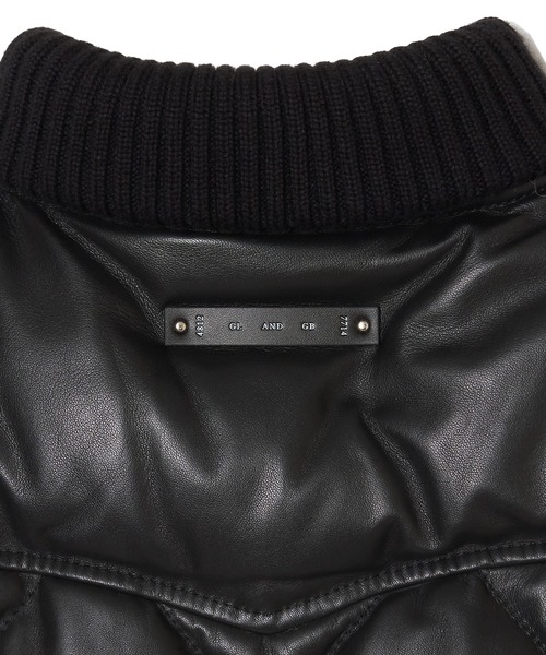 ダウンジャケット ダウン DIAMOND QUILT LAMB LEATHER DOWN JACKET / ダイヤ柄キルトラムレザー ダウンジャケットの画像