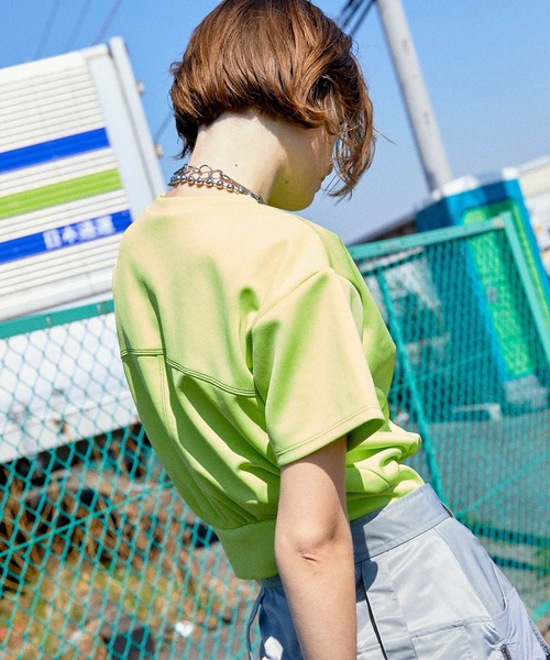 「MAISON SPECIAL」 半袖Tシャツ FREE ライム レディース MAISON SPECIAL 「MAISON SPECIAL」 半袖カットソー FREE ライム