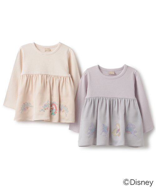 petit main チュニック 「Disney」刺しゅうカットチュニック