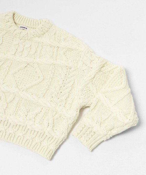 ニット セーター 米富繊維　CRAZY ARAN PULLOVER-1 レディース 米富繊維 CRAZY ARAN PULLOVER-1（ニット/セーター）｜Yonetomi