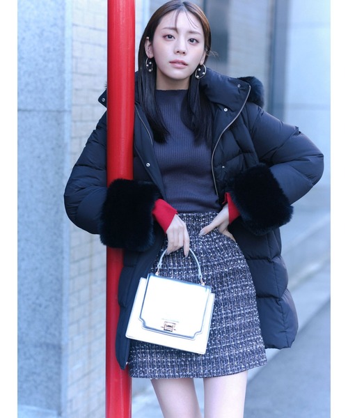 MERCURYDUO スカート 「セットアップ着用可」ツイードミニスカート  