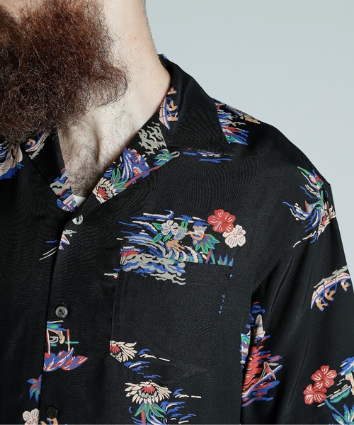 【ショット】Schott レーヨンシャツ XL 総柄 ニューヨーク Schott N.Y.C シャツ Schott/ショット/×PJ/×パイナップル