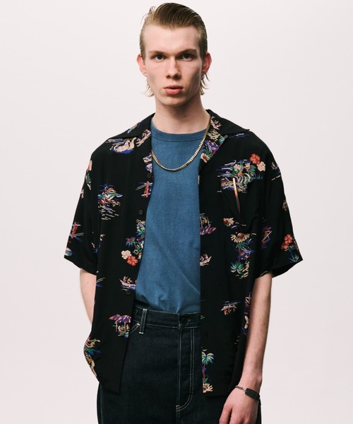 【ショット】Schott レーヨンシャツ XL 総柄 ニューヨーク Schott N.Y.C シャツ Schott/ショット/×PJ/×パイナップル