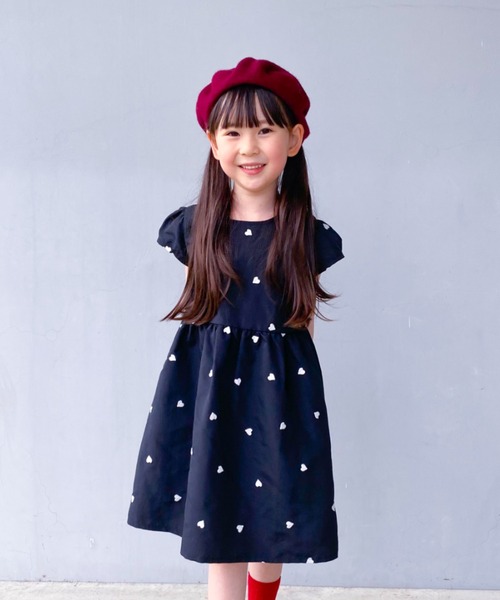 TARKER（ターカー） ワンピース ハート刺繍ナイロンワンピース キッズ