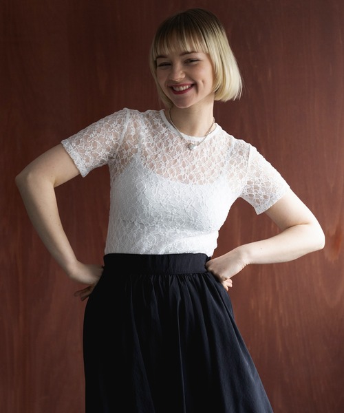 MAISON BREEZE reveur tシャツ 半袖 「MAISON reveur」Flower lace T 
