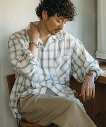 【Aelfric Eden】チェック柄ウォッシュ加工ロングスリーブシャツ Aelfric Eden】チェック柄 ウォッシュ加工 長袖シャツ
