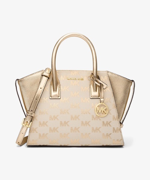 MICHAEL KORS MKハンドバッグ 美品】MICHAEL KORS 2WAY ハンドバッグ ショルダー付き MK柄