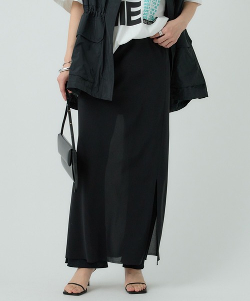 【美品】カオス☆ソランスカート サックス カオス ソラン スカート サックス