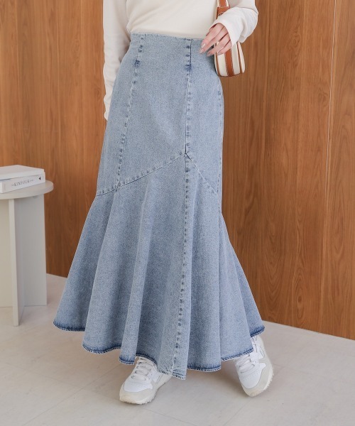 BAB（バブ） デニムスカート 8ozケミカルデニム変形マーメイドスカート